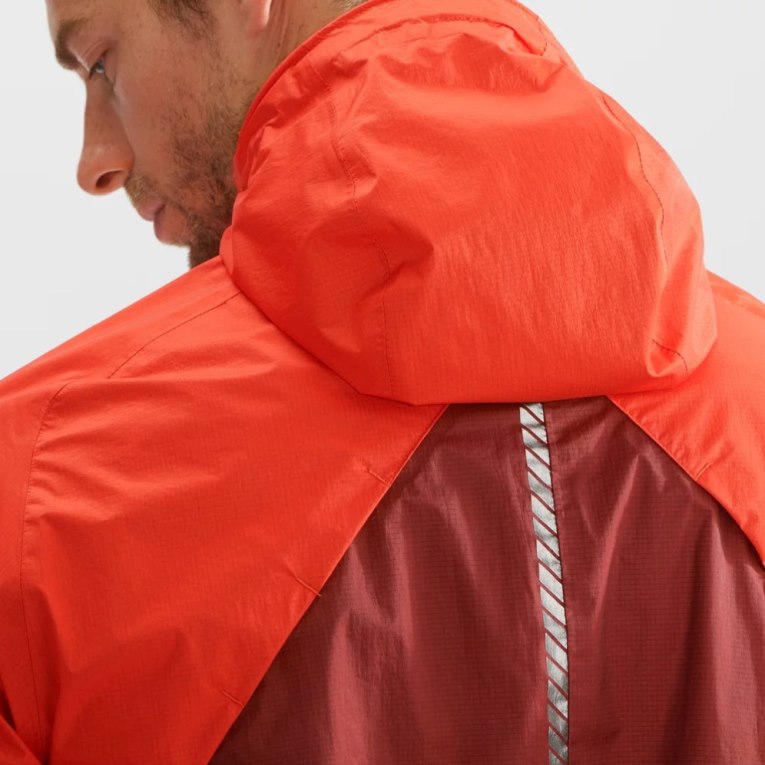 Chaquetas Shell Salomon Bonatti Impermeables Hombre Rojos | MX GWZQ592